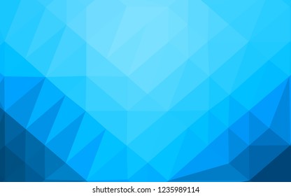 Light BLUE vector abstract mosaic background. A completely new color illustration in a vague style. Template for your brand book.