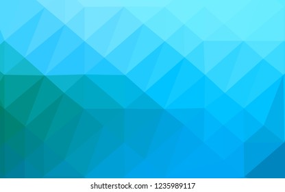 Light BLUE vector abstract mosaic background. Triangular geometric sample with gradient.  Textured pattern for background.