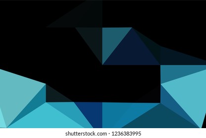 Light BLUE vector abstract mosaic background. Colorful abstract illustration with gradient. Triangular pattern for your business design.