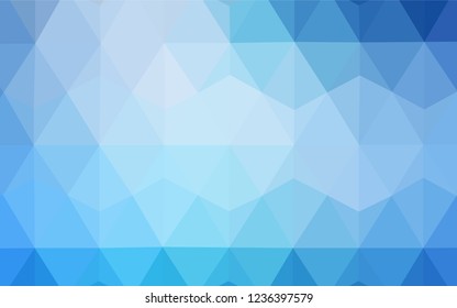 Light BLUE vector abstract mosaic background. Polygonal abstract illustration with gradient. Brand new style for your business design.