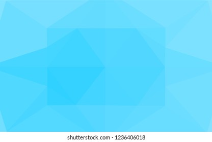Light BLUE vector abstract mosaic pattern. Colorful illustration in abstract style with gradient. Triangular pattern for your business design.