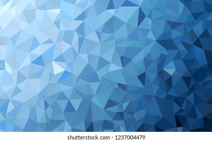 Light BLUE vector abstract mosaic backdrop. Geometric illustration in Origami style with gradient.  Brand new design for your business.