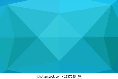 Light BLUE vector abstract mosaic pattern. Creative geometric illustration in Origami style with gradient. The textured pattern can be used for background.