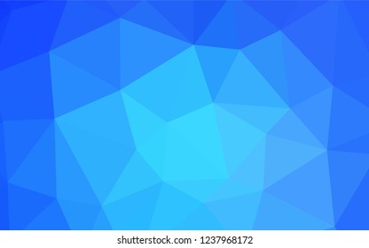 Light BLUE vector abstract mosaic pattern. A sample with polygonal shapes. Template for cell phone's backgrounds.