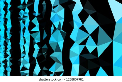 Light BLUE vector abstract mosaic pattern. Geometric illustration in Origami style with gradient.  Triangular pattern for your business design.