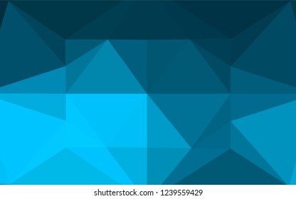 Light BLUE vector abstract mosaic pattern. Shining colored illustration in a Brand new style. Triangular pattern for your business design.