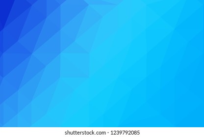 Light BLUE vector abstract mosaic pattern. Creative illustration in halftone style with gradient. Template for a cell phone background.