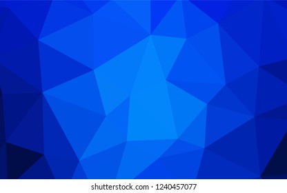 Light BLUE vector abstract mosaic backdrop. Triangular geometric sample with gradient.  New template for your brand book.