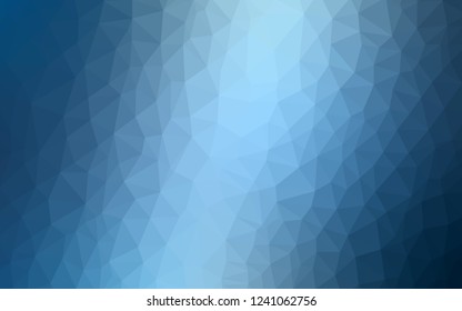 Light BLUE vector abstract mosaic backdrop. Shining colorful illustration with triangles. Best triangular design for your business.