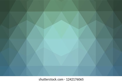 Light BLUE vector abstract mosaic pattern. Elegant bright polygonal illustration with gradient. Polygonal design for your web site.