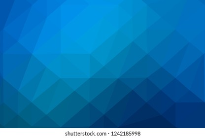 Light BLUE vector abstract mosaic background. Colorful illustration in Origami style with gradient.  Polygonal design for your web site.