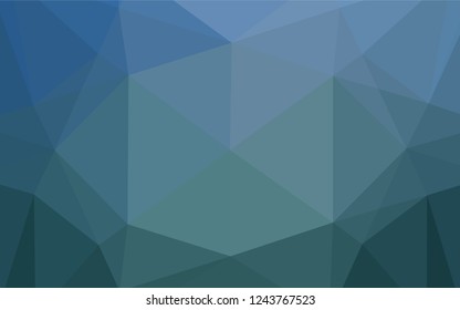 Light BLUE vector abstract mosaic background. Geometric illustration in Origami style with gradient.  Brand new design for your business.