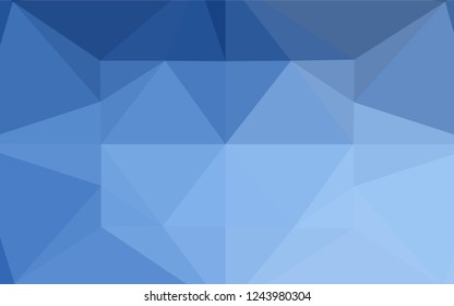 Light BLUE vector abstract mosaic backdrop. Glitter abstract illustration with an elegant design. The best triangular design for your business.
