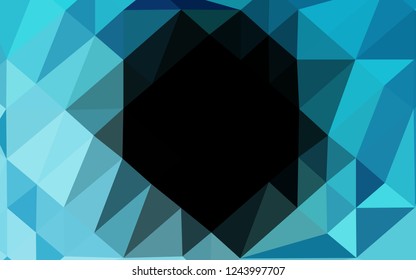 Light BLUE vector abstract mosaic pattern. Glitter abstract illustration with an elegant design. Polygonal design for your web site.
