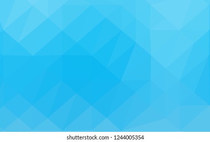 Light BLUE vector abstract mosaic background. A completely new color illustration in a vague style. Template for your brand book.