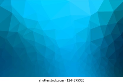 Light BLUE vector abstract mosaic background. Creative geometric illustration in Origami style with gradient. A completely new template for your business design.