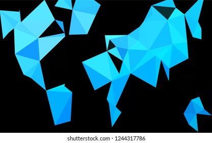 Light BLUE vector abstract mosaic pattern. Shining illustration, which consist of triangles. The completely new template can be used for your brand book.