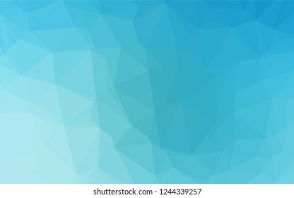 Light BLUE vector abstract mosaic backdrop. A completely new color illustration in a vague style. The polygonal design can be used for your web site.