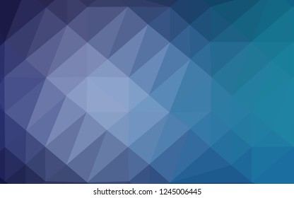 Light BLUE vector abstract mosaic pattern. A vague abstract illustration with gradient. Polygonal design for your web site.