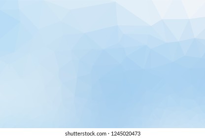 Light BLUE vector abstract mosaic backdrop. Shining colored illustration in a Brand new style. The best triangular design for your business.