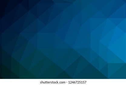 Light BLUE vector abstract mosaic pattern. Shining illustration, which consist of triangles. Textured pattern for background.