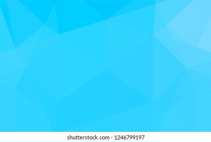 Light BLUE vector abstract mosaic backdrop. Colorful abstract illustration with gradient. Triangular pattern for your business design.