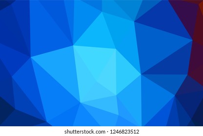 Light BLUE vector abstract mosaic pattern. Polygonal abstract illustration with gradient. Brand new style for your business design.
