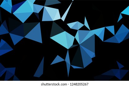 Light BLUE vector abstract mosaic pattern. Creative geometric illustration in Origami style with gradient. The best triangular design for your business.