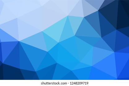 Light BLUE vector abstract mosaic backdrop. A completely new color illustration in a polygonal style. Template for cell phone's backgrounds.