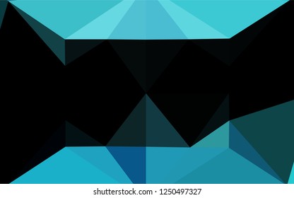 Light BLUE vector abstract mosaic pattern. Geometric illustration in Origami style with gradient.  The textured pattern can be used for background.