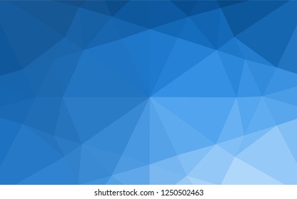 Light BLUE vector abstract mosaic background. Triangular geometric sample with gradient.  A new texture for your design.