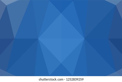 Light BLUE vector abstract mosaic pattern. Geometric illustration in Origami style with gradient.  Brand new style for your business design.