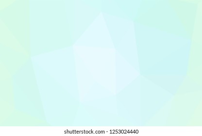 Light BLUE vector abstract mosaic pattern. Glitter abstract illustration with an elegant triangles. New template for your brand book.