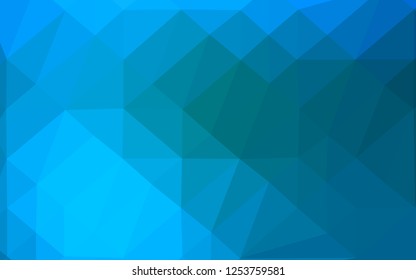 Light BLUE vector abstract mosaic pattern. Shining colored illustration in a Brand new style. Triangular pattern for your business design.