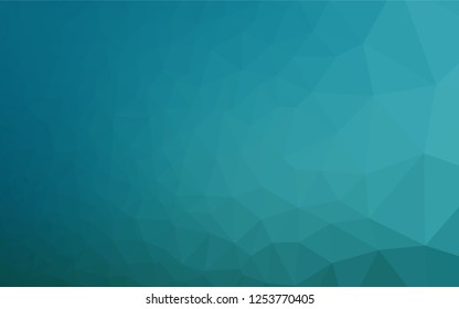 Light BLUE vector abstract mosaic backdrop. Geometric illustration in Origami style with gradient.  A new texture for your design.