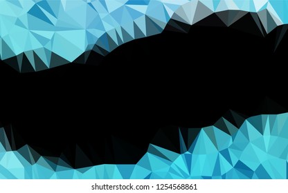 Light BLUE vector abstract mosaic pattern. An elegant bright illustration with gradient. The polygonal design can be used for your web site.