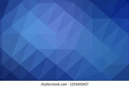 Light BLUE vector abstract mosaic backdrop. Shining illustration, which consist of triangles. Template for a cell phone background.