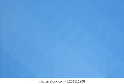 Light BLUE vector abstract mosaic background. Shining illustration, which consist of triangles. Template for a cell phone background.