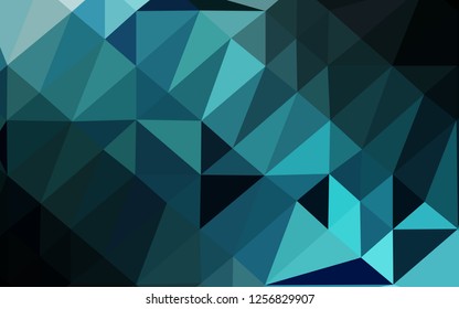 Light BLUE vector abstract mosaic pattern. An elegant bright illustration with gradient. Triangular pattern for your business design.