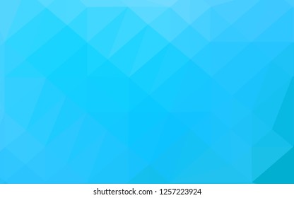 Light BLUE vector abstract mosaic pattern. Colorful illustration in abstract style with gradient. Triangular pattern for your business design.