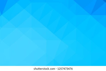 Light BLUE vector abstract mosaic background. A completely new color illustration in a vague style. Triangular pattern for your business design.