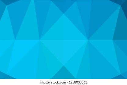 Light BLUE vector abstract mosaic backdrop. Geometric illustration in Origami style with gradient.  A completely new template for your business design.