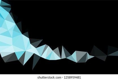 Light BLUE vector abstract mosaic background. An elegant bright illustration with gradient. Triangular pattern for your business design.