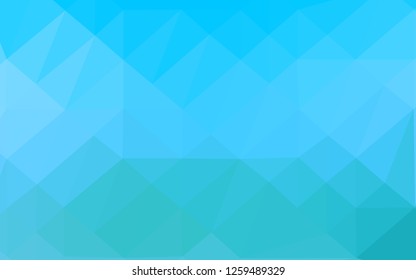 Light BLUE vector abstract mosaic pattern. Triangular geometric sample with gradient.  Template for a cell phone background.
