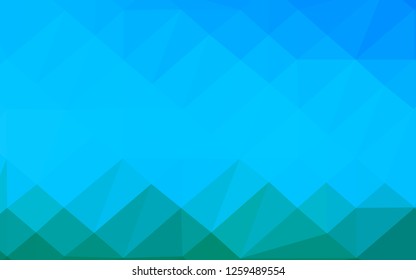 Light BLUE vector abstract mosaic pattern. Colorful illustration in abstract style with gradient. Polygonal design for your web site.
