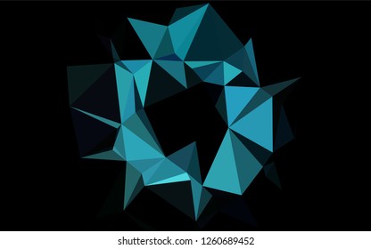 Light BLUE vector abstract mosaic backdrop. Creative geometric illustration in Origami style with gradient. Brand new style for your business design.