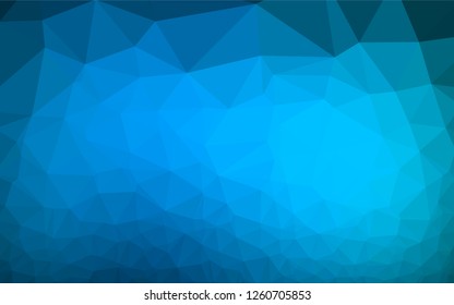 Light BLUE vector abstract mosaic pattern. Triangular geometric sample with gradient.  The textured pattern can be used for background.