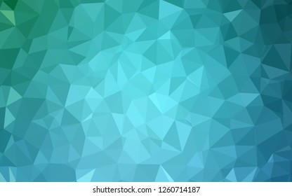Light BLUE vector abstract mosaic background. Triangular geometric sample with gradient.  A completely new design for your leaflet.