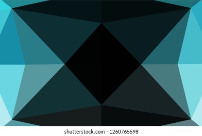 Light BLUE vector abstract mosaic pattern. Triangular geometric sample with gradient.  The best triangular design for your business.