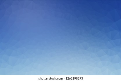 Light BLUE vector abstract mosaic pattern. Shining illustration, which consist of triangles. A new texture for your design.
